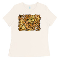 Bone handdrawn leopard pattern yellow Ladies Tee - BarkalooDesign