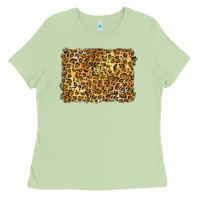 Matcha handdrawn leopard pattern yellow Ladies Tee - BarkalooDesign