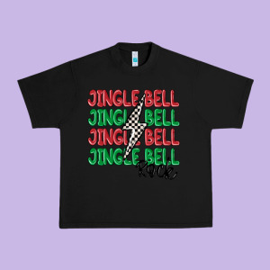 Jingle Bell Rock Urban Heavy Tee Designed By Maliassmallbusiness