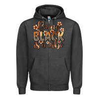 Charcoal Heather Being black is a vibe Zipper Hoodie - Zillion Design Studio