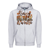 Heather Grey Being black is a vibe Zipper Hoodie - Zillion Design Studio