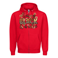 Red Being black is a vibe Zipper Hoodie - Zillion Design Studio