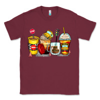 Burgundy bus driver coffee cups Classic Tee - Zillion Design Studio