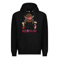 Black messy bun one loved counselor Premium Hoodie - MaliasSmallBusiness