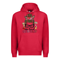 Cardinal messy bun one loved counselor Premium Hoodie - MaliasSmallBusiness