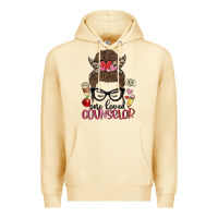 Pina Colada messy bun one loved counselor Premium Hoodie - MaliasSmallBusiness