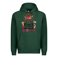 Sports Green messy bun one loved counselor Premium Hoodie - MaliasSmallBusiness