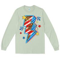 Matcha America lightning bolt Long Sleeve Tee - texasbilliewilder