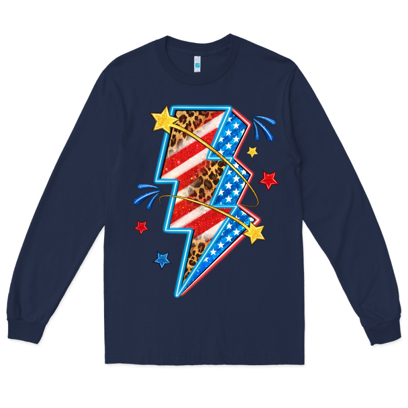 America Lightning Bolt Long Sleeve Tee by texasbilliewilder | Teevron