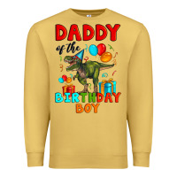 Antique Gold daddy of the birthday boy t rex Premium Sweatshirt - Artiststas