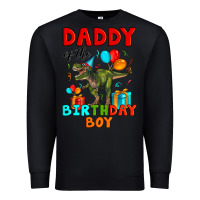 Black daddy of the birthday boy t rex Premium Sweatshirt - Artiststas