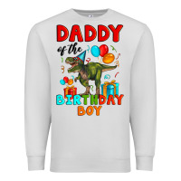 Dove Grey daddy of the birthday boy t rex Premium Sweatshirt - Artiststas