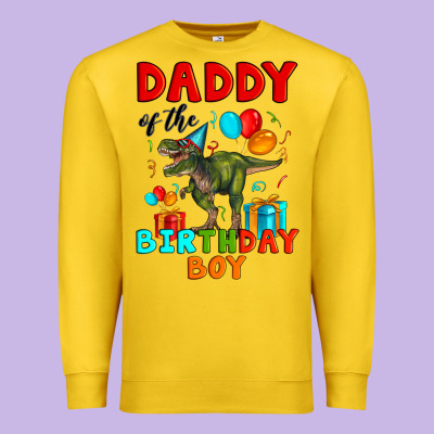 Daddy Of The Birthday Boy T Rex Premium Sweatshirt Designed By Artiststas