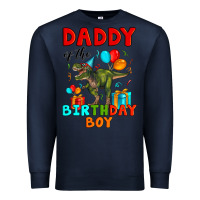 Navy daddy of the birthday boy t rex Premium Sweatshirt - Artiststas