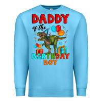 Ocean Blue daddy of the birthday boy t rex Premium Sweatshirt - Artiststas
