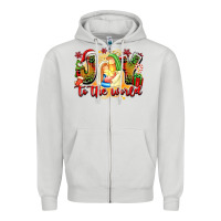 Dove Grey joy to the world Zipper Hoodie - texasbilliewilder