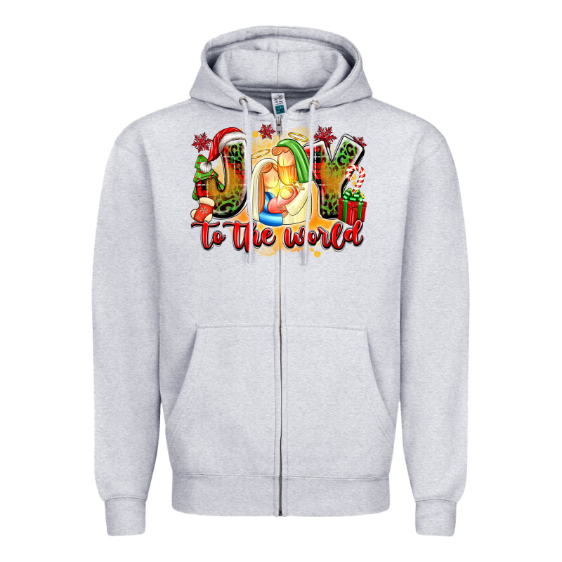 Joy To The World Zipper Hoodie by texasbilliewilder | Teevron