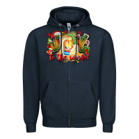 Navy joy to the world Zipper Hoodie - texasbilliewilder