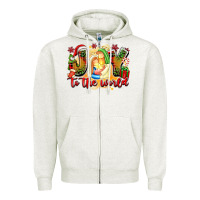 Oatmeal Heather joy to the world Zipper Hoodie - texasbilliewilder
