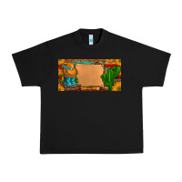 Black custom cowboy boots aztec sunflowers leopard license plate Urban Heavy Tee - Artiststas