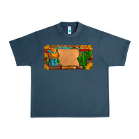 Midnight Navy custom cowboy boots aztec sunflowers leopard license plate Urban Heavy Tee - Artiststas