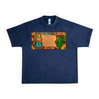 Custom Cowboy Boots Aztec Sunflowers Leopard License Plate Urban Heavy Tee | Teevron