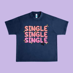 Single Single Single Af Urban Heavy Tee Designed By Maliassmallbusiness
