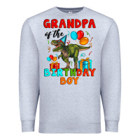 Heather Grey grandpa of the birthday boy t rex Premium Sweatshirt - Artiststas
