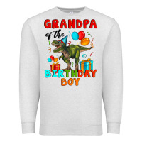 Oatmeal Heather grandpa of the birthday boy t rex Premium Sweatshirt - Artiststas