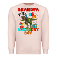 Pale Pink grandpa of the birthday boy t rex Premium Sweatshirt - Artiststas
