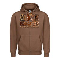 Chestnut Black educator by popular demand Zipper Hoodie - Zillion Design Studio