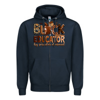 Navy Black educator by popular demand Zipper Hoodie - Zillion Design Studio