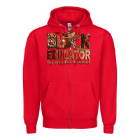 Red Black educator by popular demand Zipper Hoodie - Zillion Design Studio