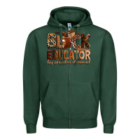 Sports Green Black educator by popular demand Zipper Hoodie - Zillion Design Studio