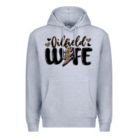 Heather Grey oilfield wife Premium Hoodie - MaliasSmallBusiness