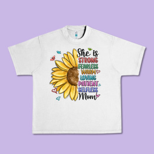 She Is Strong Fearless Warm Loving Mom Urban Heavy Tee Designed By Maliassmallbusiness