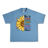 Pebble Blue she is strong fearless warm loving mom Urban Heavy Tee - MaliasSmallBusiness