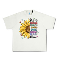 Pistachio she is strong fearless warm loving mom Urban Heavy Tee - MaliasSmallBusiness