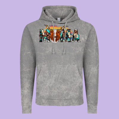Longhorn Mama Vintage Hoodie Designed By Adodesignshop