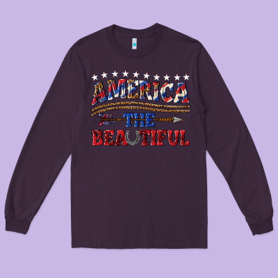 Long Sleeve Tee America the beautiful