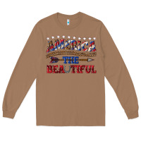Toasted Coconut America the beautiful Long Sleeve Tee - texasbilliewilder