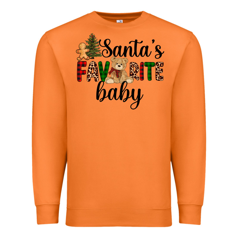 Santa's Favorite Baby Premium Sweatshirt by AdoDesignShop | Teevron
