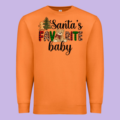 Santa's Favorite Baby Premium Sweatshirt Designed By Adodesignshop