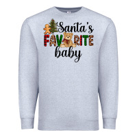 Heather Grey santa's favorite baby Premium Sweatshirt - AdoDesignShop