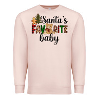 Pale Pink santa's favorite baby Premium Sweatshirt - AdoDesignShop