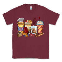 Burgundy bakery coffee cups Classic Tee - Zillion Design Studio