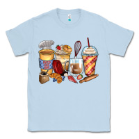 Dusty Blue bakery coffee cups Classic Tee - Zillion Design Studio