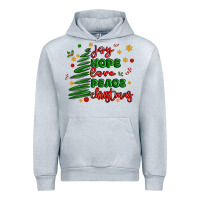 Heather Grey joy hope love peace christmas Urban Hoodie - MaliasSmallBusiness