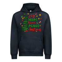 Navy joy hope love peace christmas Urban Hoodie - MaliasSmallBusiness