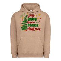 Pigment Burro joy hope love peace christmas Urban Hoodie - MaliasSmallBusiness
